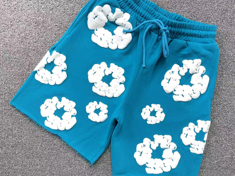 Conjunto Denim Tears Cotton Wreath com Short - Azul Piscina