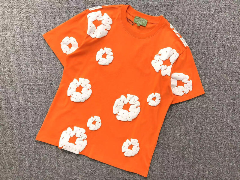 Conjunto Denim Tears Cotton Wreath com Short - Laranja
