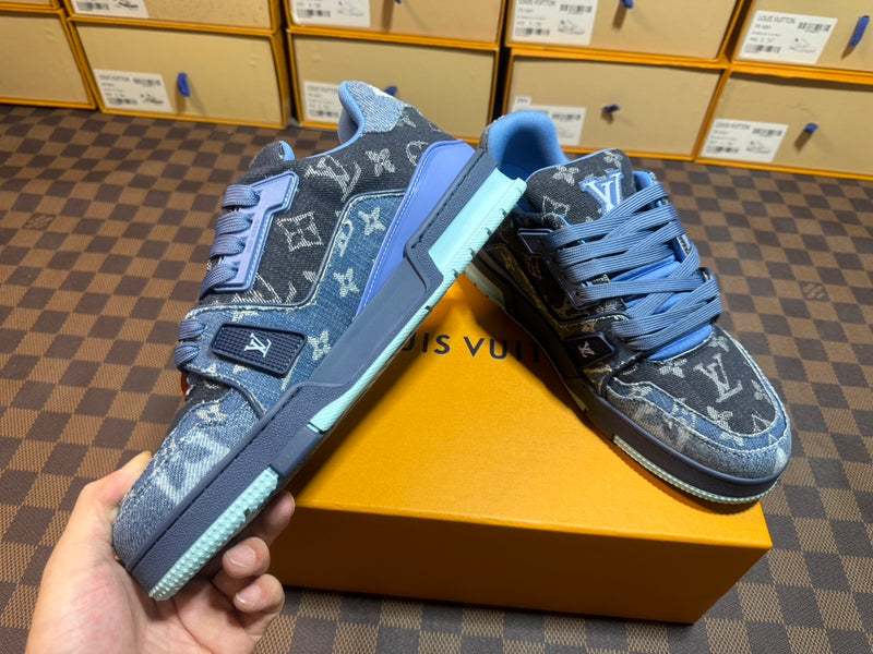 Louis Vuitton LV Trainer Low "Monogram Denim Black Blue"