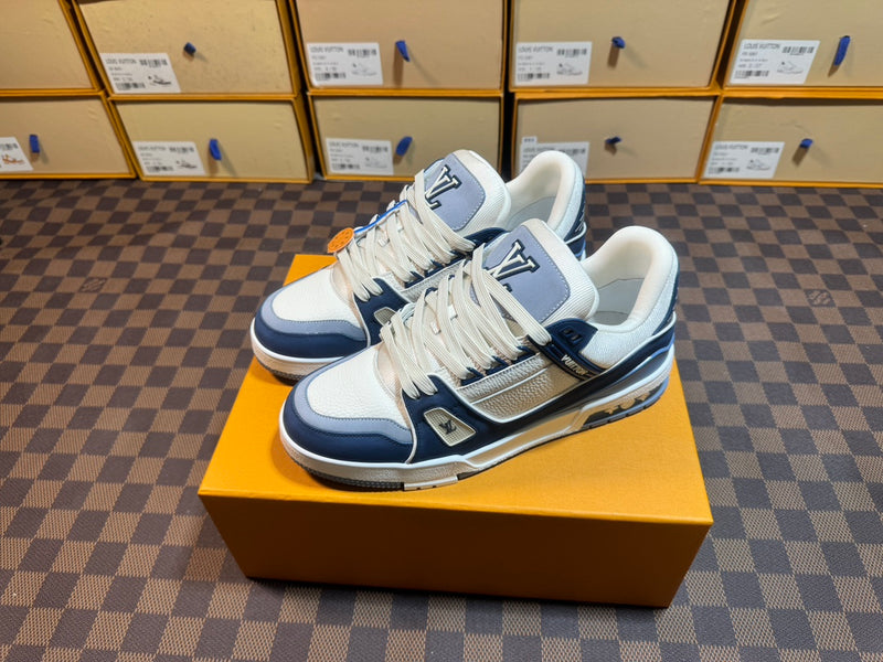 Louis Vuitton LV Trainer Low "Blue White and Grey"