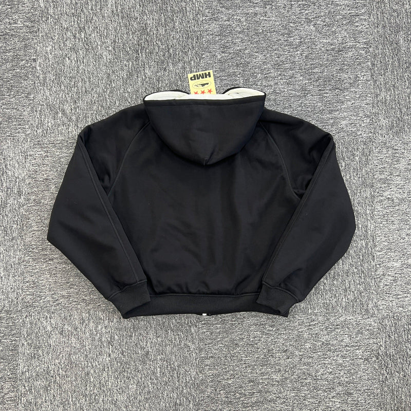 Conjunto de Moletom Corteiz HMP Thermal Zip - Preto
