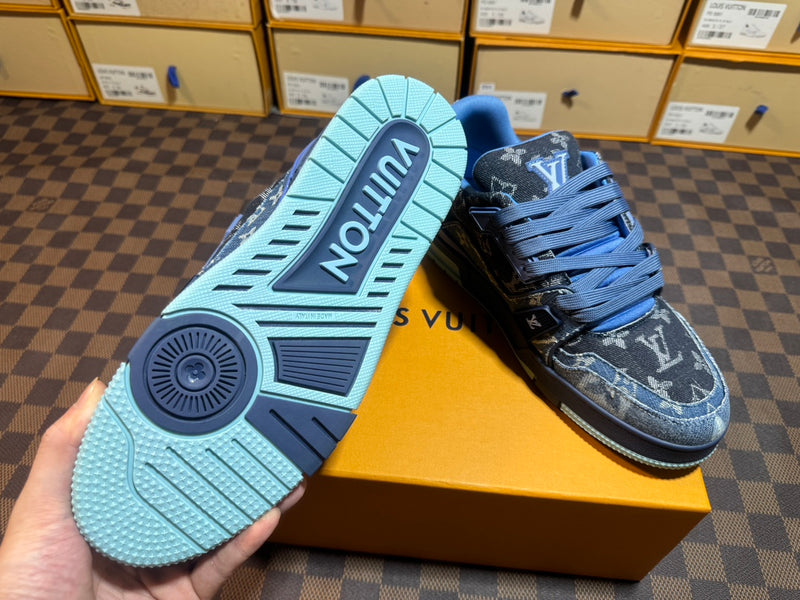 Louis Vuitton LV Trainer Low "Monogram Denim Black Blue"