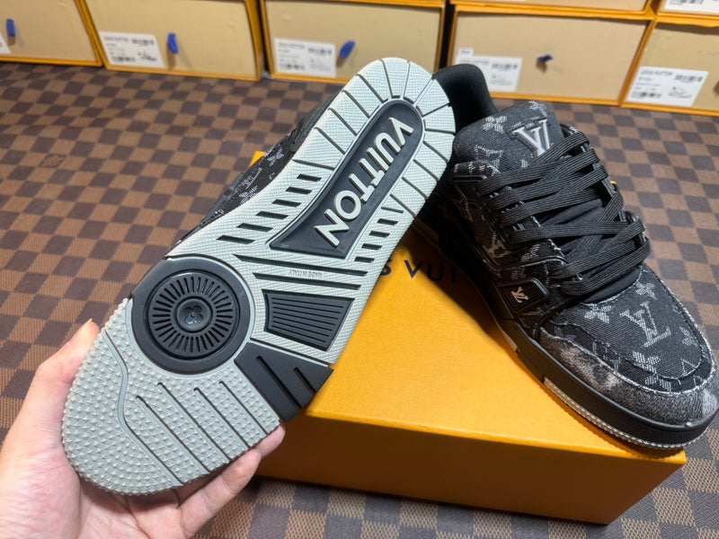 Louis Vuitton LV Trainer Low "Monogram Denim Black Grey"