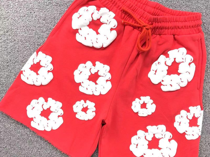 Conjunto Denim Tears Cotton Wreath com Short - Vermelho