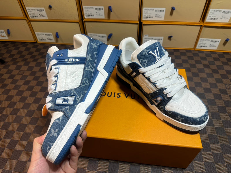 Louis Vuitton LV Trainer Low "Denim White Blue"