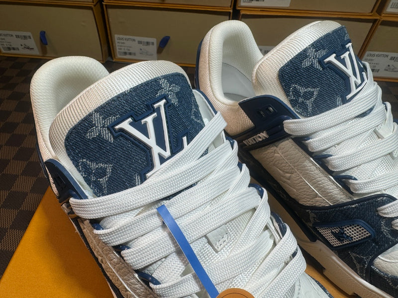 Louis Vuitton LV Trainer Low "Denim White Blue"