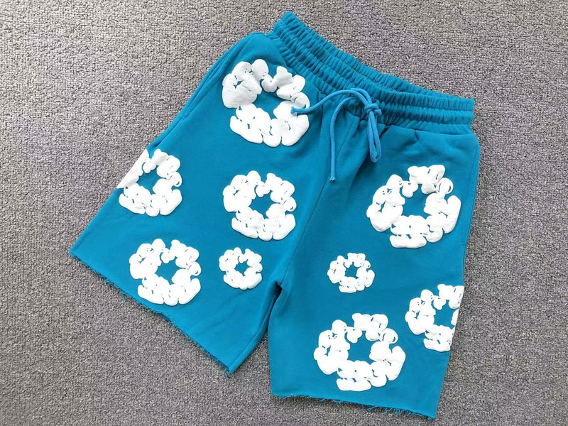 Conjunto Denim Tears Cotton Wreath com Short - Azul Piscina