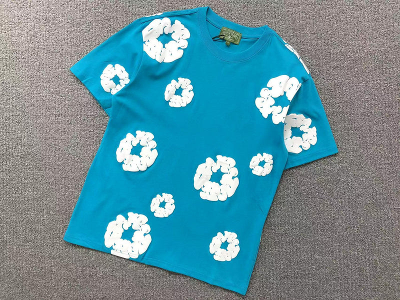 Conjunto Denim Tears Cotton Wreath com Short - Azul Piscina
