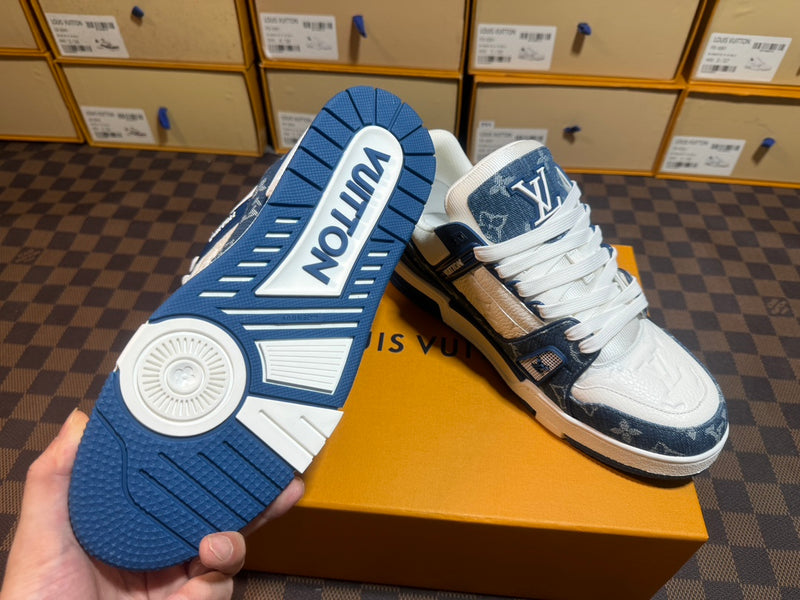 Louis Vuitton LV Trainer Low "Denim White Blue"