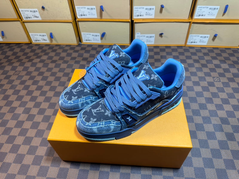 Louis Vuitton LV Trainer Low "Monogram Denim Black Blue"