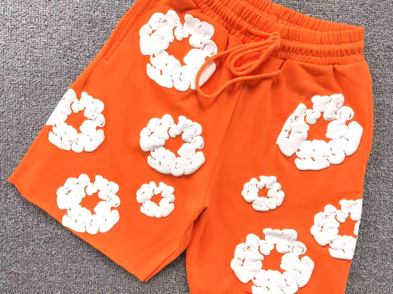 Conjunto Denim Tears Cotton Wreath com Short - Laranja