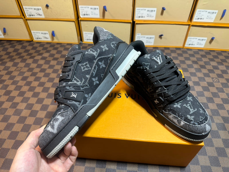 Louis Vuitton LV Trainer Low "Monogram Denim Black Grey"