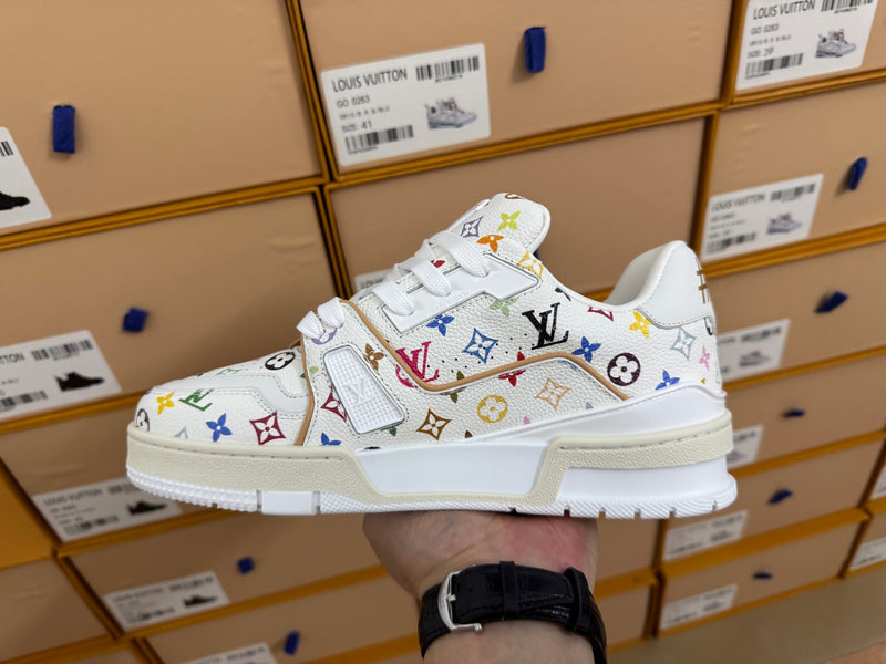 Takashi Murakami x Louis Vuitton LV Trainer Low "White"