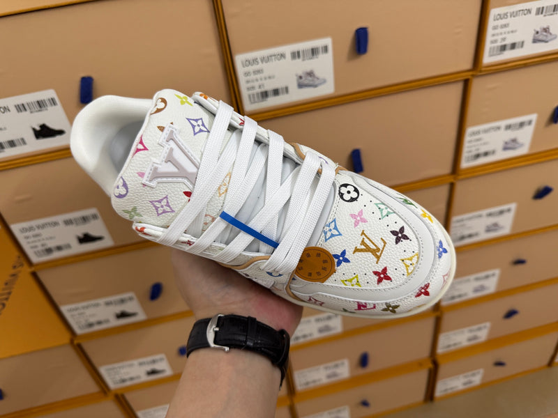 Takashi Murakami x Louis Vuitton LV Trainer Low "White"