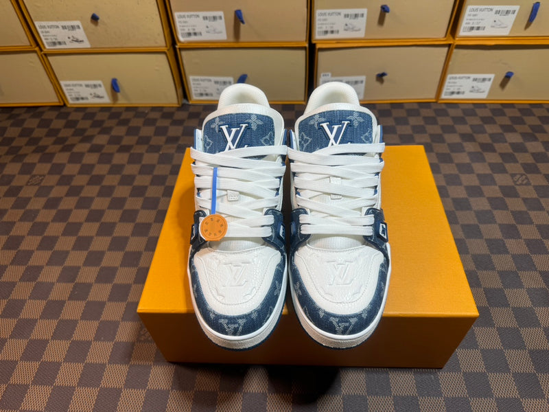 Louis Vuitton LV Trainer Low "Denim White Blue"