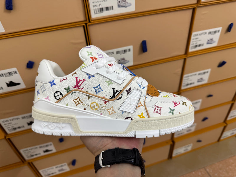 Takashi Murakami x Louis Vuitton LV Trainer Low "White"