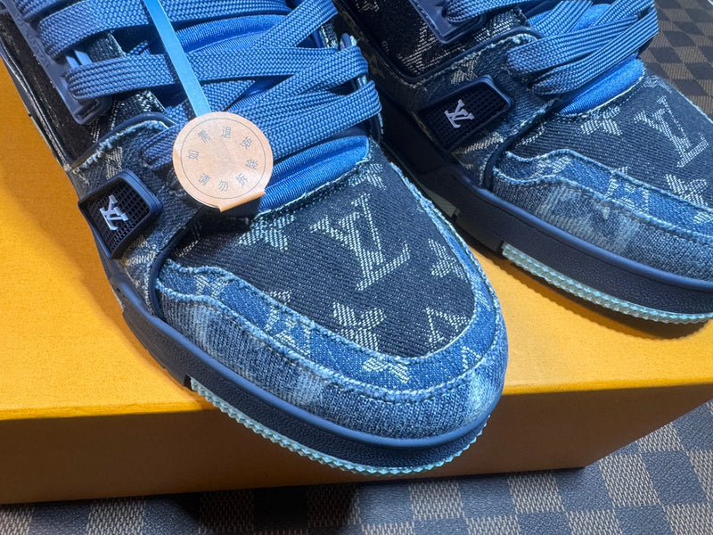 Louis Vuitton LV Trainer Low "Monogram Denim Black Blue"