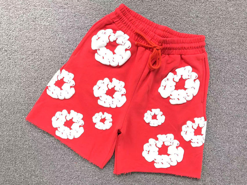 Conjunto Denim Tears Cotton Wreath com Short - Vermelho
